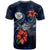 Niue Polynesian T Shirt Blue Turtle Hibiscus - Polynesian Pride