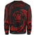 Niue Polynesian Custom Personalised Sweater - Red Tribal Wave - Polynesian Pride