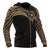 Samoa Polynesian Zip up Hoodie Gold Heart Shield - Polynesian Pride