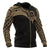 Kosrae Micronesian Zip up Hoodie Gold Heart Shield - Polynesian Pride