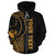 Pohnpei Polynesian Custom Zip up Hoodie Yellow Line - Polynesian Pride