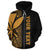 Polynesian Hawaii (Kanaka Maoli) Custom Zip up Hoodie Yellow Line - Polynesian Pride