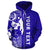 Tonga Polynesian Custom Zip up Hoodie Blue Line - Polynesian Pride