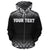 Vanuatu Polynesian Custom Zip up Hoodie Black Fog - Polynesian Pride