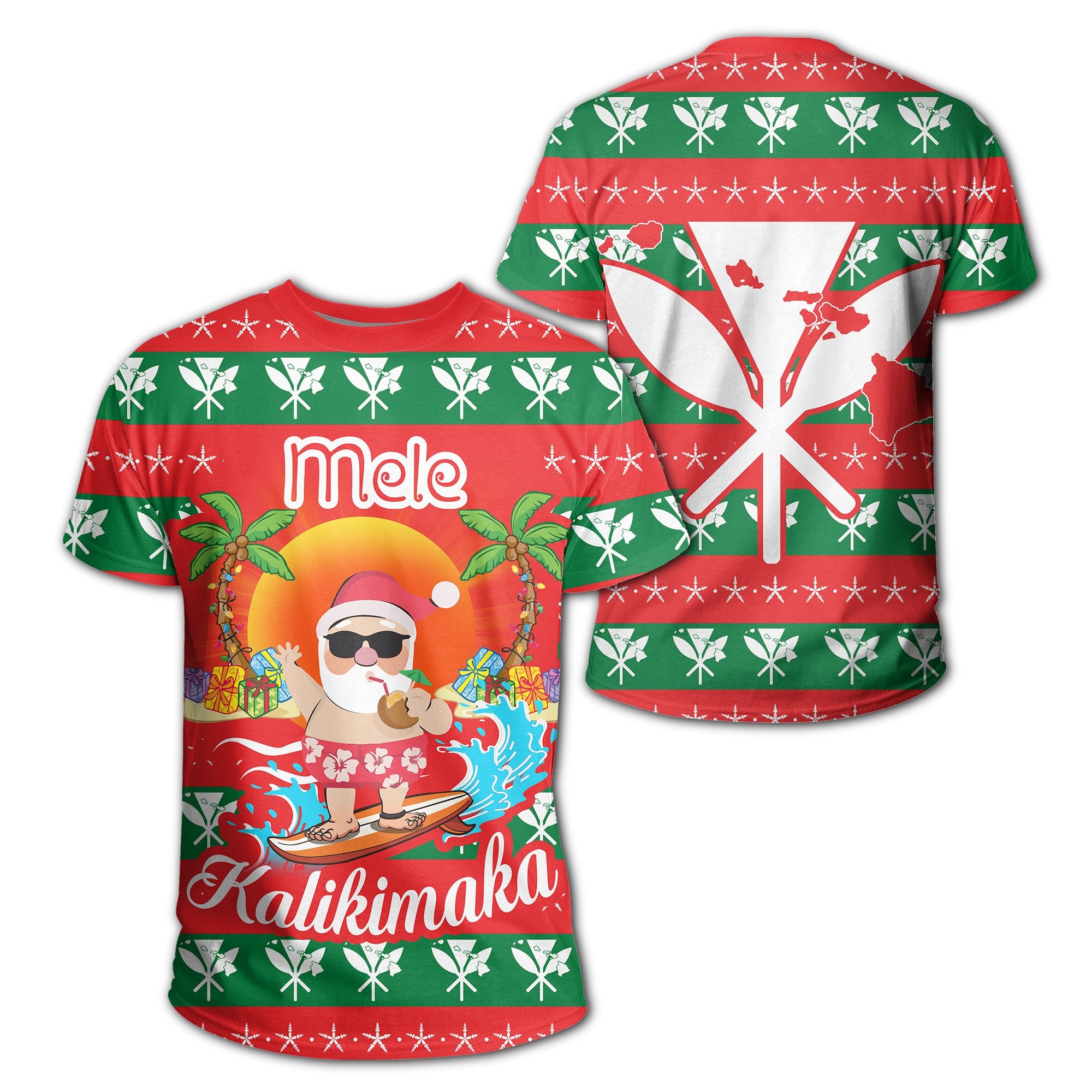 Hawaii Mele Kalikimaka Christmas T Shirt Milo Style Unisex Red - Polynesian Pride