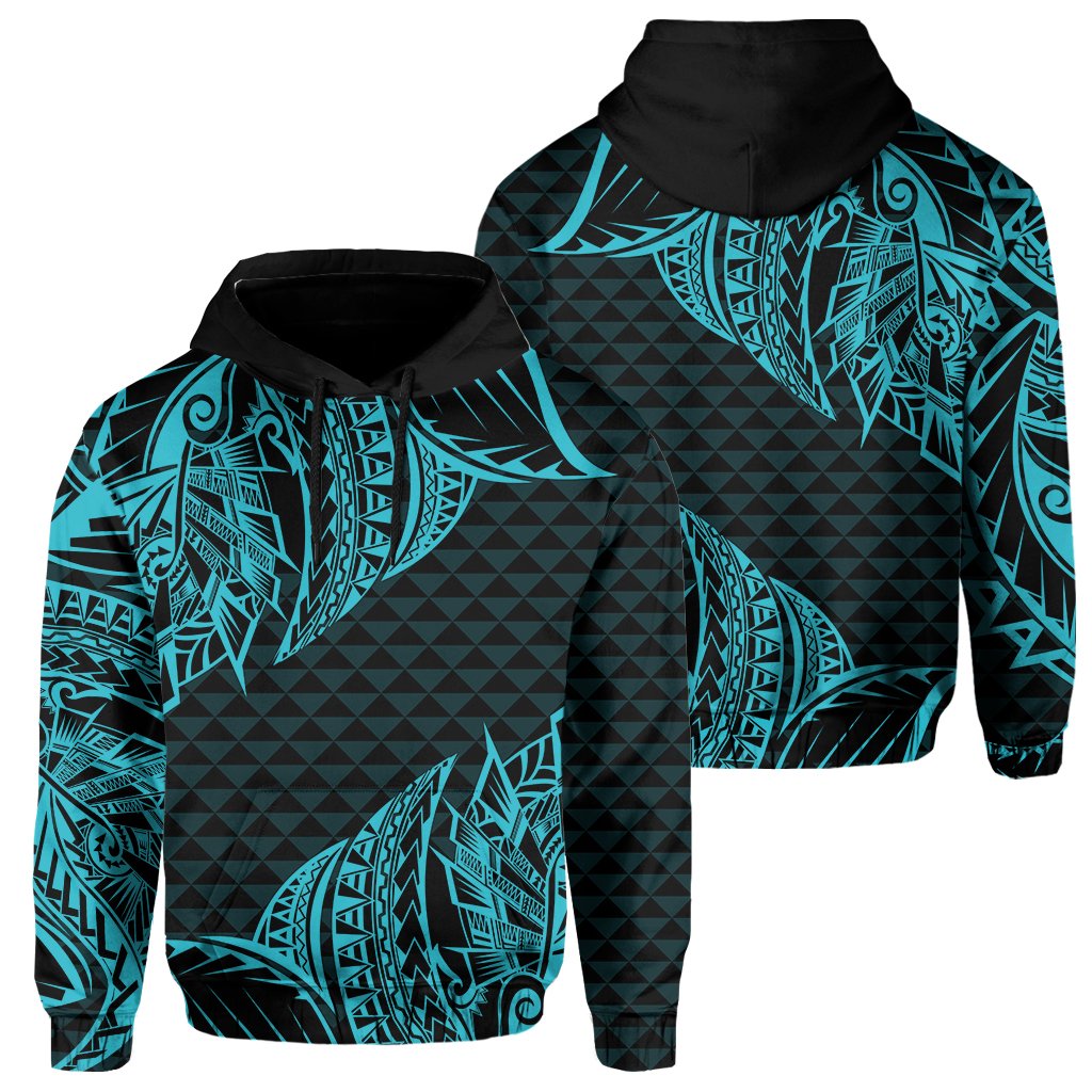 Hawaii Maka Polynesian Hoodie Marcus Style Blue Unisex Blue - Polynesian Pride