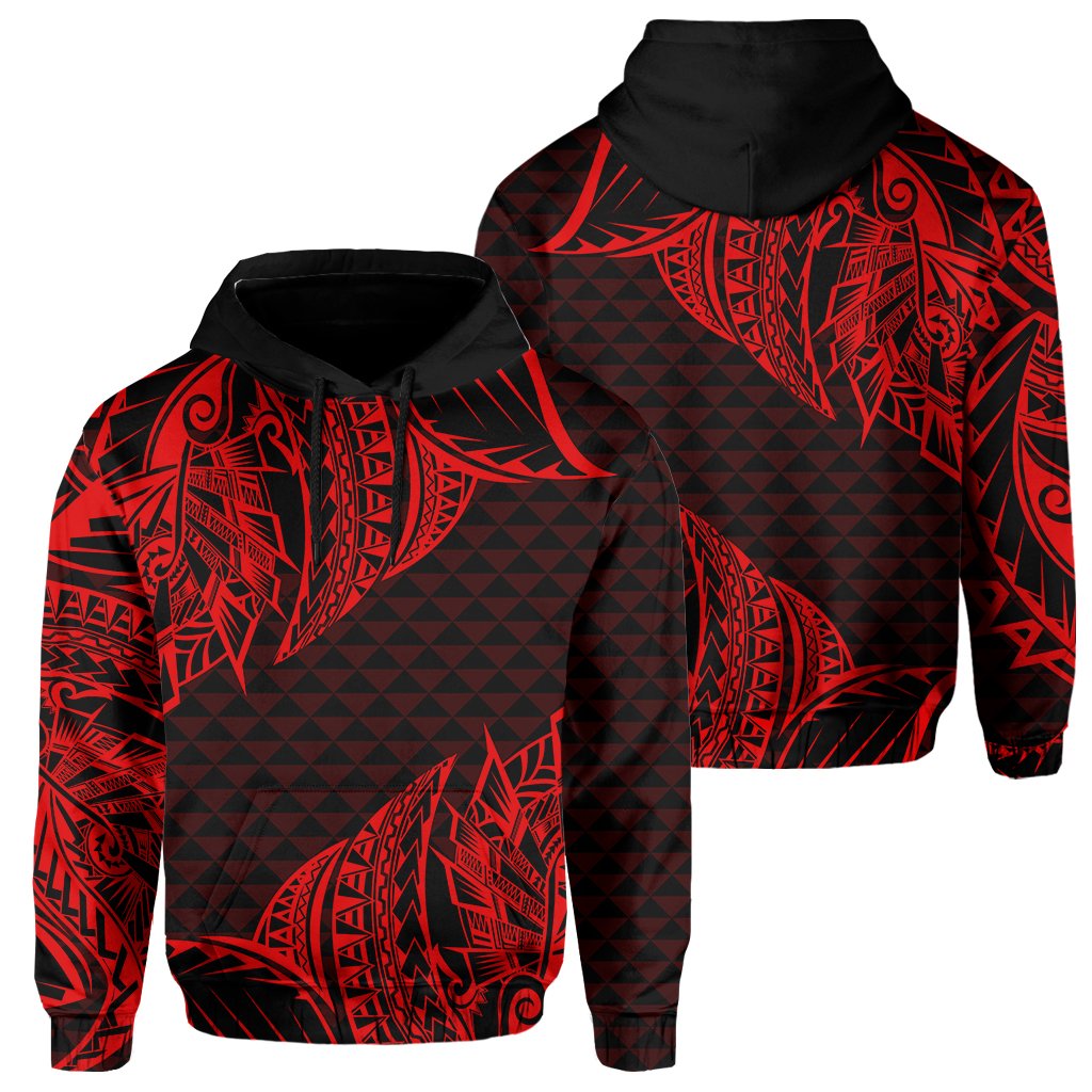 Hawaii Maka Polynesian Hoodie Marcus Style Red Unisex Red - Polynesian Pride