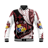 (Custom Personalised) Tonga Emancipation Day Baseball Jacket Kupesi Pattern No.3 LT9 Unisex - Polynesian Pride