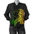 Hula Girl And Turtle Hibiscus Women's Bomber Jacket Black - Polynesian Pride