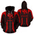 Hawaii Kanaka Polynesian Zip up Hoodie Red Unisex Red - Polynesian Pride