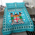 (Custom Personalised) Fiji Bedding Set Pattern - Fijian Tapa Pattern Turquoise LT13 - Polynesian Pride