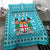 Fiji Bedding Set Pattern - Fijian Tapa Pattern Turquoise LT13 - Polynesian Pride