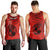 (TOKO OFA) Tonga Polynesian Men Tank Top - Tonga Waves Red Black LT13 - Polynesian Pride