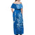 Custom Wallis et Futuna Matching Dress and Hawaiian Shirt Polynesia Blue Sea Turtle and Flowers LT13 - Polynesian Pride