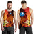 Yap Custom Personalised Men Tank Top - Tribal Tuna Fish Orange - Polynesian Pride