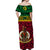 Vanuatu Dreamy Off Shoulder Long Dress Flag and Pattern Version 03 LT13 - Polynesian Pride