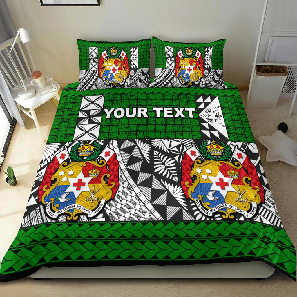 (Custom Personalised) Tonga Bedding Set Be Unique Version 05 Green LT13 - Polynesian Pride