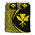 Hawaiian Map Kanaka Maoli Polynesian Bedding Set - Circle Style Yellow Black - Polynesian Pride