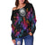 Federated States of Micronesia Women's Off Shoulder Sweaters - Sea Turtle In Tribal Polynesian Style - Polynesian Pride