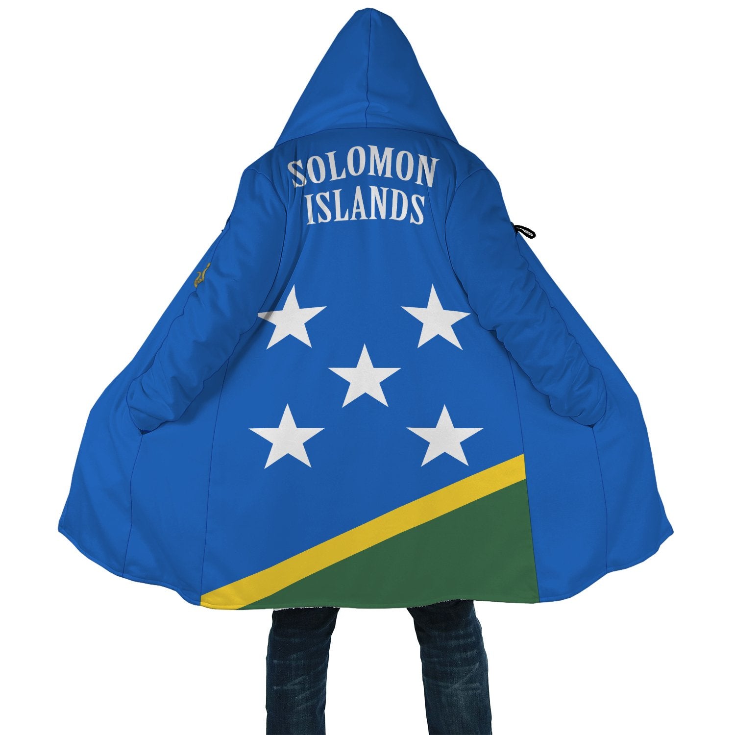 Solomon Islands All Over Print Cloak A5 Unisex Blue - Polynesian Pride