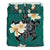 Hawaiian Turtle Plumeria Polynesian Bedding Set Black - Polynesian Pride