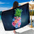 Pineapple Hibiscus Pattern Sarong Sarong 44*66 Inch Blue - Polynesian Pride