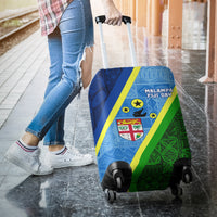 Vanuatu Malampa Fiji Day Luggage Covers - Combine Flag Design LT4 - Polynesian Pride