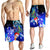 Vanuatu Custom Personalised Men's Shorts - Humpback Whale with Tropical Flowers (Blue) - Polynesian Pride