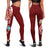 Guam Personalised Premium Leggings - Guam Seal Polynesian Patterns Plumeria (Red) - Polynesian Pride