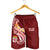 Fiji Men's Short - Fiji Seal Polynesian Patterns Plumeria (Red) - Polynesian Pride