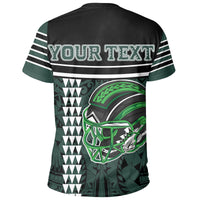 Hawaii Kakau Warrior Polynesian – Custom Football T-Shirt – Rainbow Style - Polynesian Pride