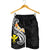 Hawaii Men's Short - Kanaka Maoli Polynesian Patterns Plumeria (Black) - Polynesian Pride