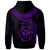 Polynesian Hawaii Kanaka Maoli Custom Zip up Hoodie Hawaiian Waves (Purple) - Polynesian Pride