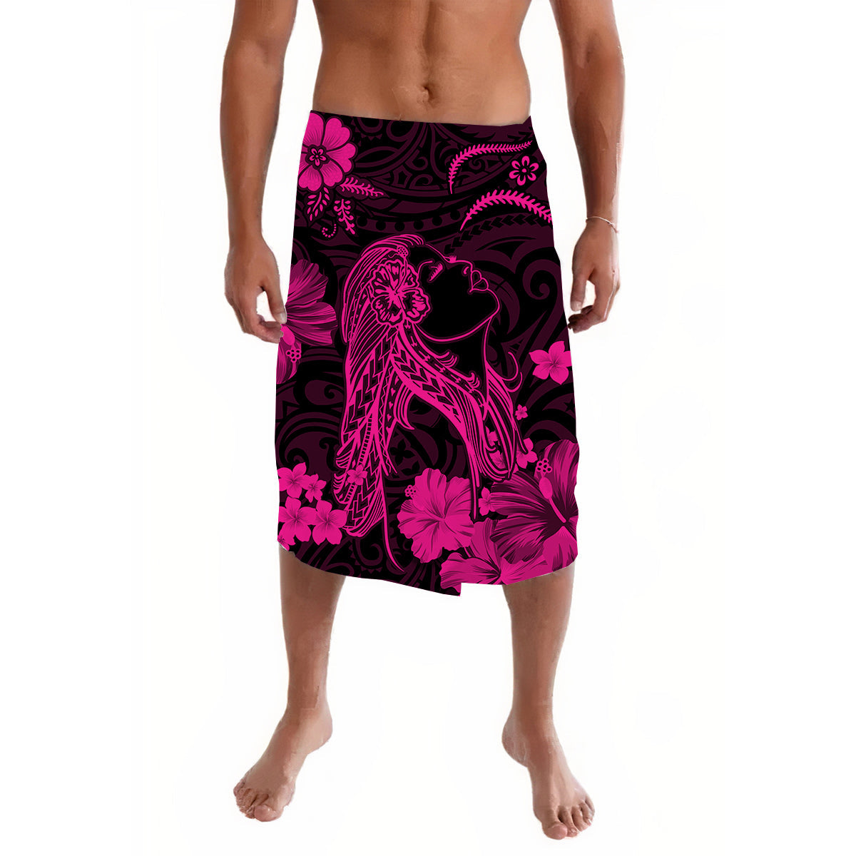 Hawaii Lavalava Polynesian Pink Beautiful Hula Girl LT13 Pink - Polynesian Pride