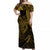 Custom Papua New Guinea Matching Dress and Hawaiian Shirt Raggiana Birds Of Paradise Gold LT13 - Polynesian Pride