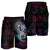 American Samoa Men's Shorts - Plumeria Flowers Style Black - Polynesian Pride