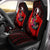 Yap Car Seat Covers - Polynesian Hook And Hibiscus (Red) Universal Fit Red - Polynesian Pride