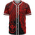 Hawaii Kanaka Maoli Polynesian Custom Personalised Baseball Shirt - Tribal Wave Tattoo Red Unisex Red - Polynesian Pride