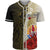 Tahiti Polynesian Custom Personalised Baseball Shirt - Coat Of Arm With Hibiscus Gold Unisex Gold - Polynesian Pride