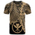 Hawaii Polynesian Custom T Shirt Tribal Wave Tattoo Gold Unisex Gold - Polynesian Pride