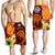 Tahiti Men's Shorts - Tribal Tuna Fish Orange - Polynesian Pride