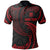 Tuvalu Polynesian Custom Polo Shirt Red Tribal Wave Unisex Red - Polynesian Pride