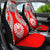 Tahiti Polynesian Car Seat Covers Pride Seal And Hibiscus Red White - Polynesian Pride