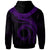 Cook Islands Polynesian Custom Hoodie Cook Islands Waves (Purple) - Polynesian Pride