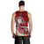 Fiji Custom Personalised Men's Tank Top - Turtle Plumeria (Red) - Polynesian Pride