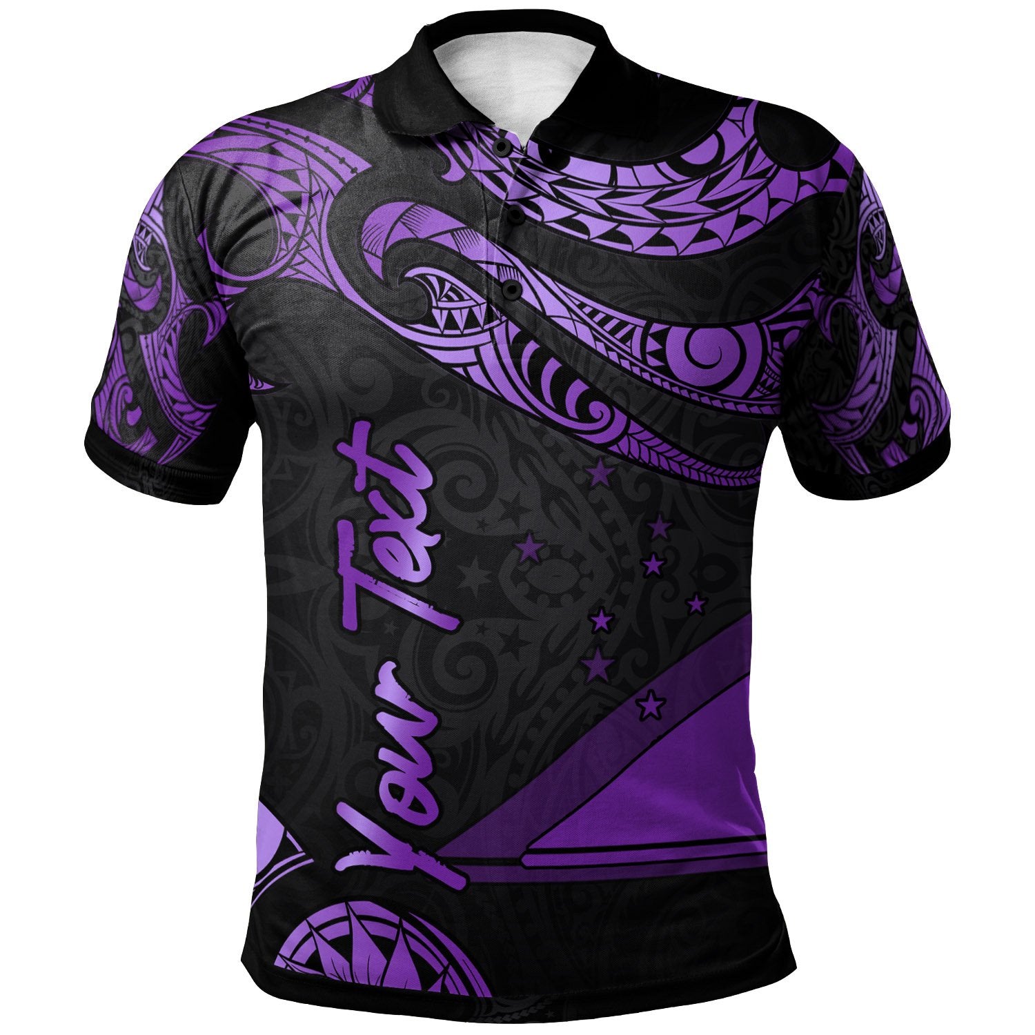 Tokelau Custom Polo Shirt Polynesian Tattoo Purple Version Unisex Purple - Polynesian Pride