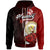 Hawaii Polynesian Zip up Hoodie Coat of Arm With Hibiscus Unisex Red - Polynesian Pride