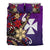 Wallis and Futuna Bedding Set - Tribal Flower With Special Turtles Purple Color - Polynesian Pride