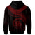 Tuvalu Polynesian Custom Zip up Hoodie Tuvalu Waves (Red) - Polynesian Pride