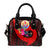 Tahiti Shoulder Handbag - Polynesian Hook And Hibiscus (Red) - Polynesian Pride